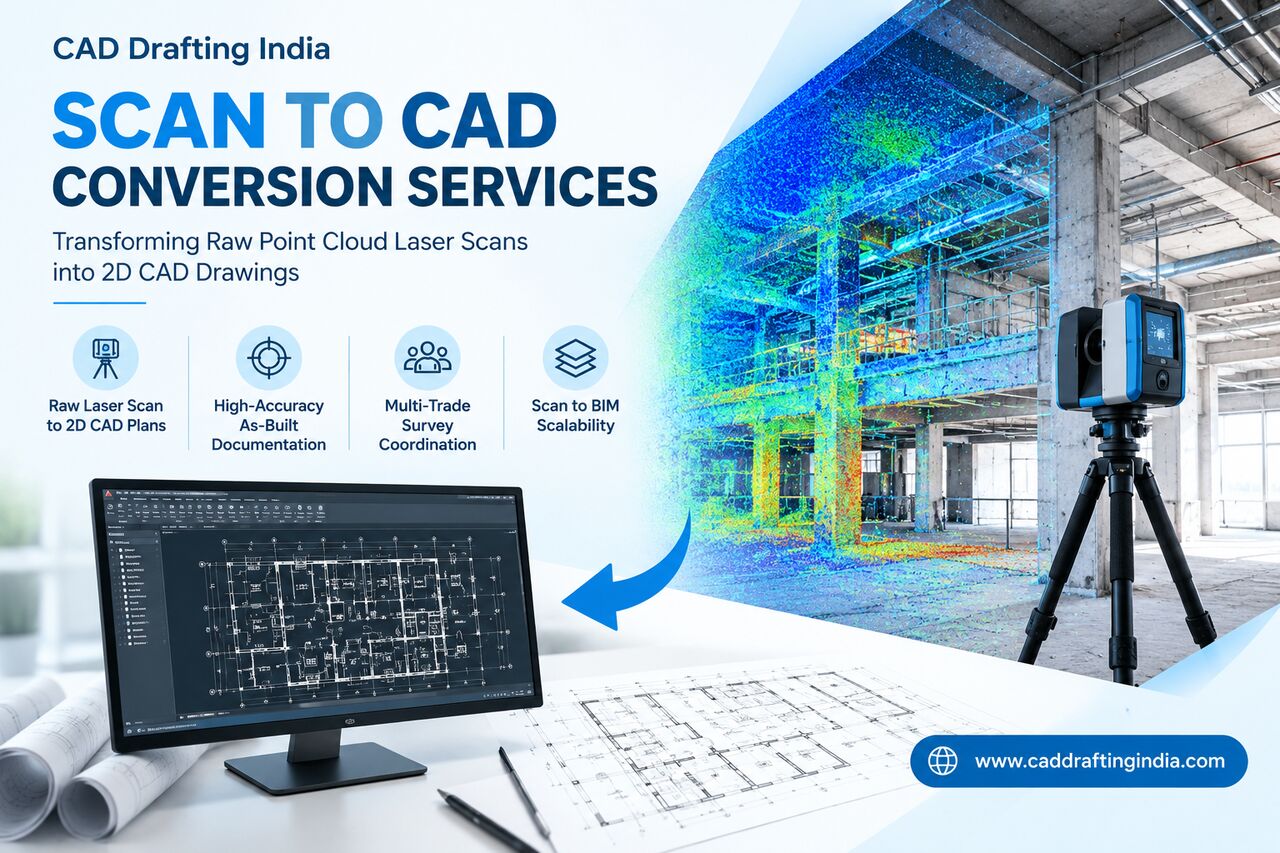 Ahmedabad, Construction, Scan To CAD Conversion Services For Accurate Architectural And Engineering Documentation