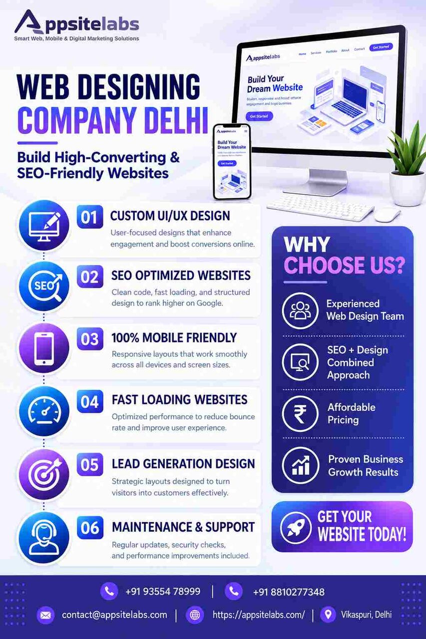 New Delhi, Web Design & Development, Custom Website Development Company In Delhi | Appsitelabs
