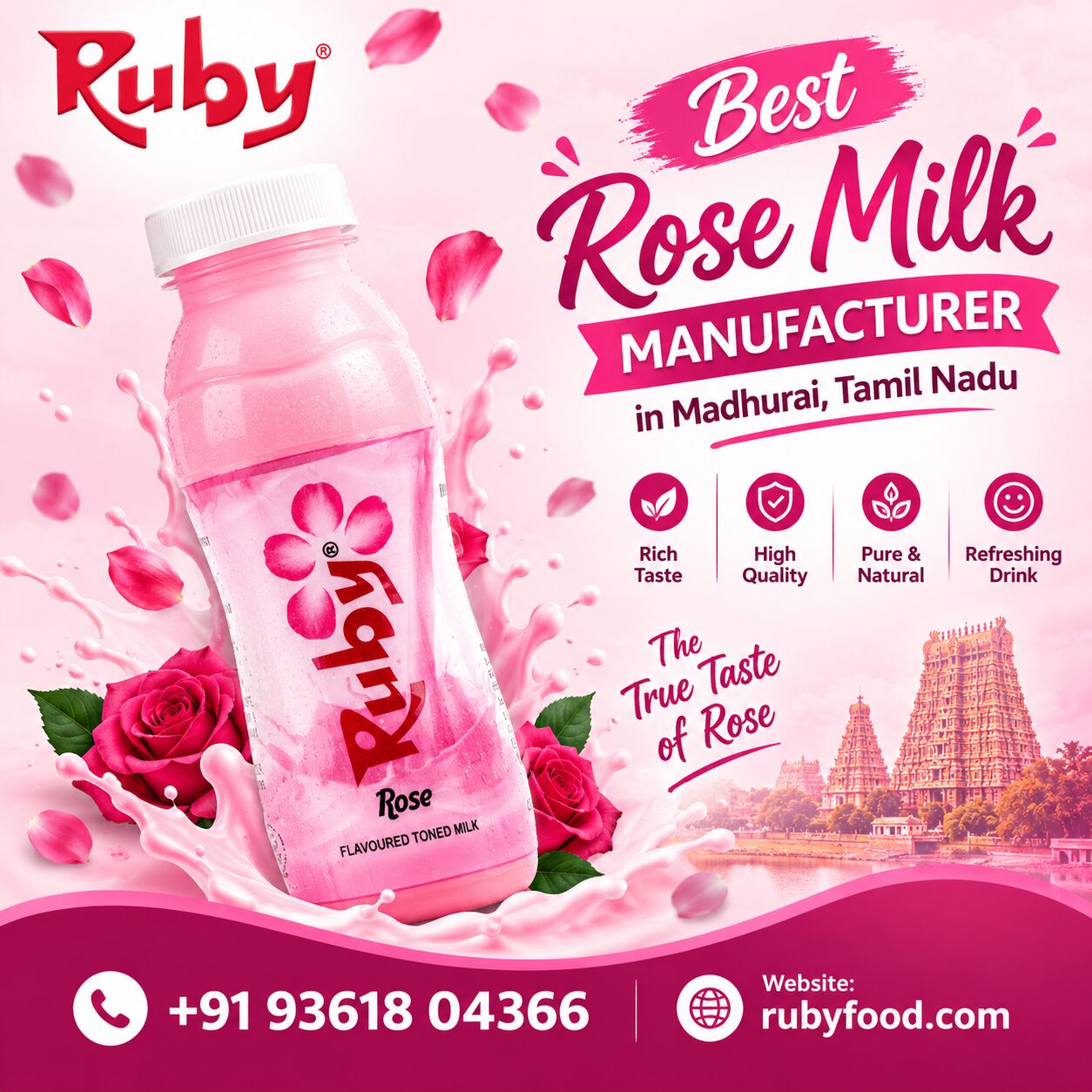 Madurai, Food, INR 40,  Best Rose Milk Manufacturers In Madurai, Tamil Nadu