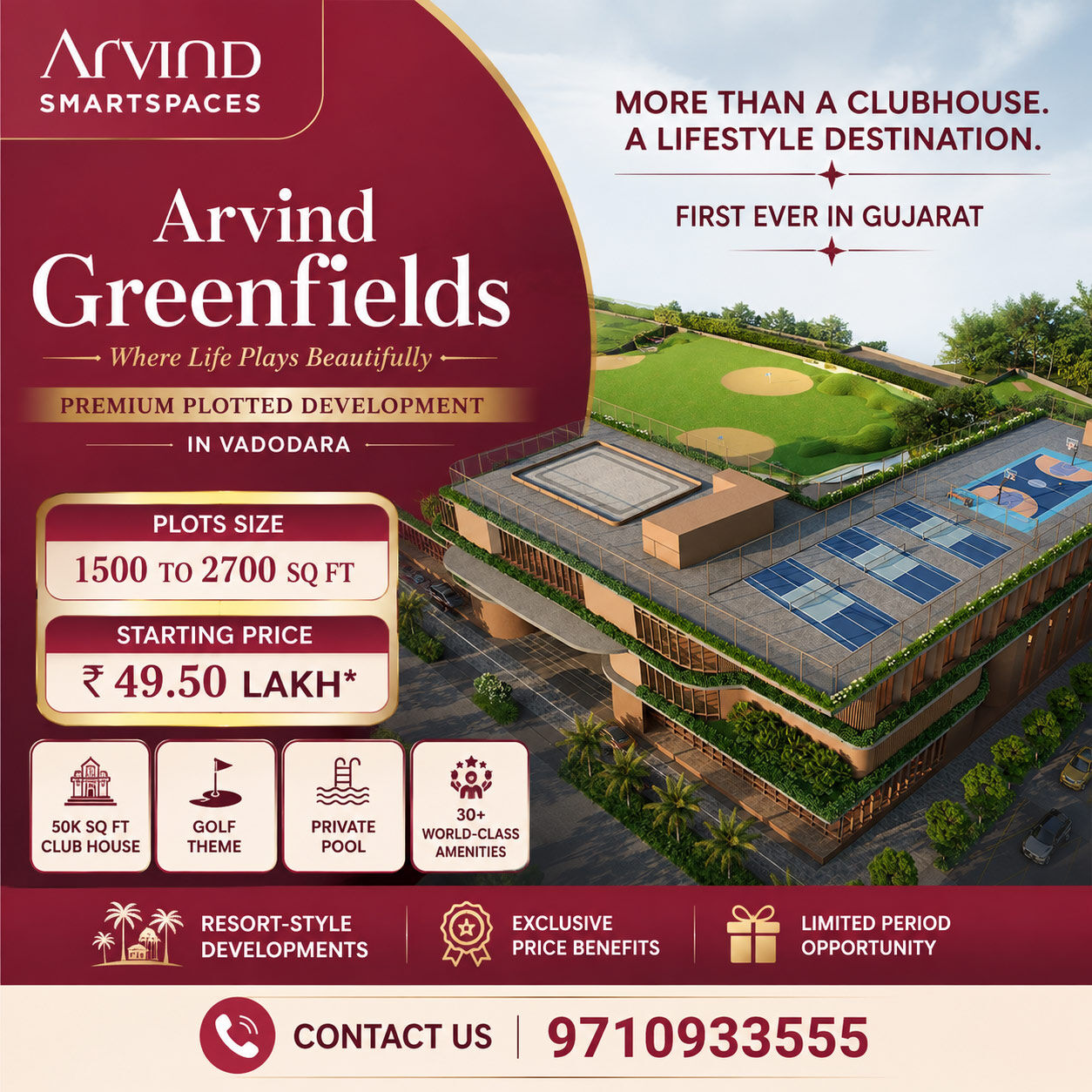Vadodara, Residential Plots, INR 4950000,  1500 Sq. Feet,  Arvind SmartSpaces Plots Vadodara: Price, Location & Project Details