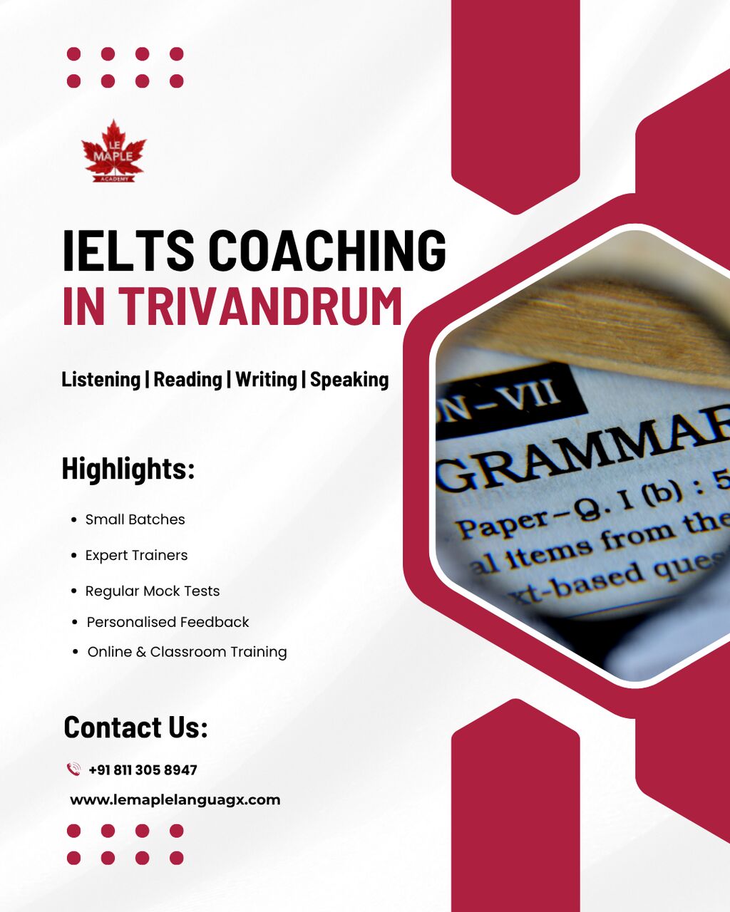 Mumbai, Education, IELTS Coaching Centre Trivandrum &ndash; Le Maple Academy