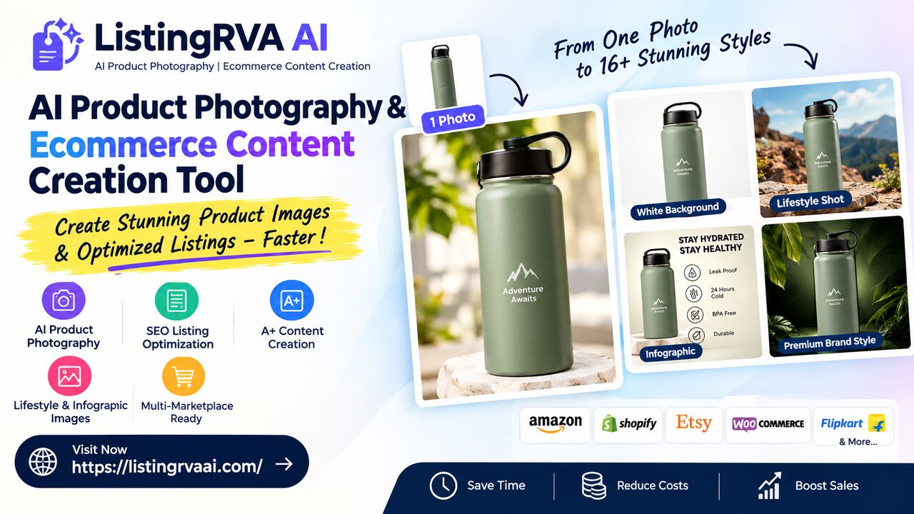 New York, Tools, USD 100,  AI Product Photography & Ecommerce Content Creation Tool &ndash; ListingRVA AI