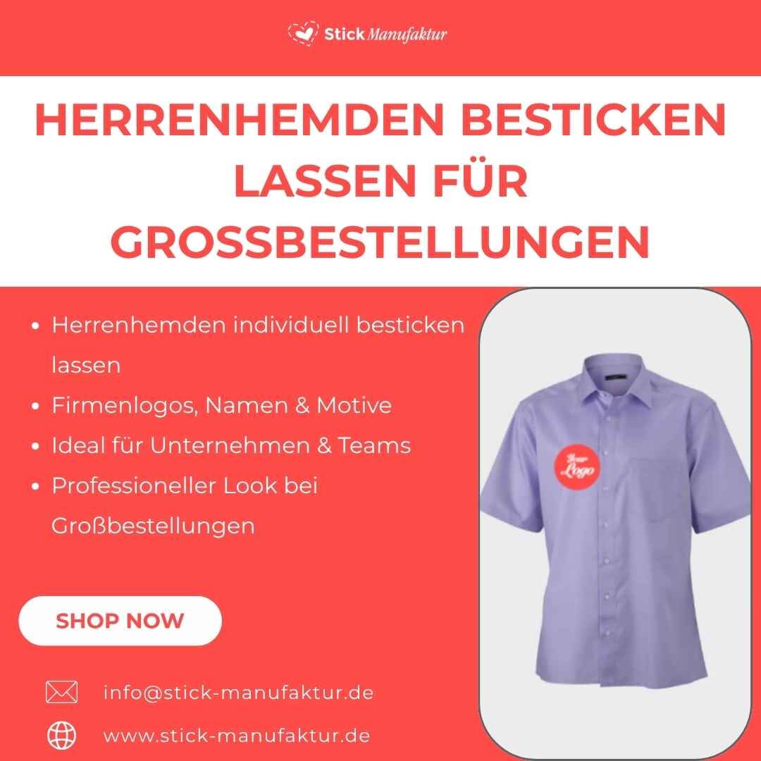 Berlin, Business, Herrenhemden Besticken Lassen Für Großbestellungen