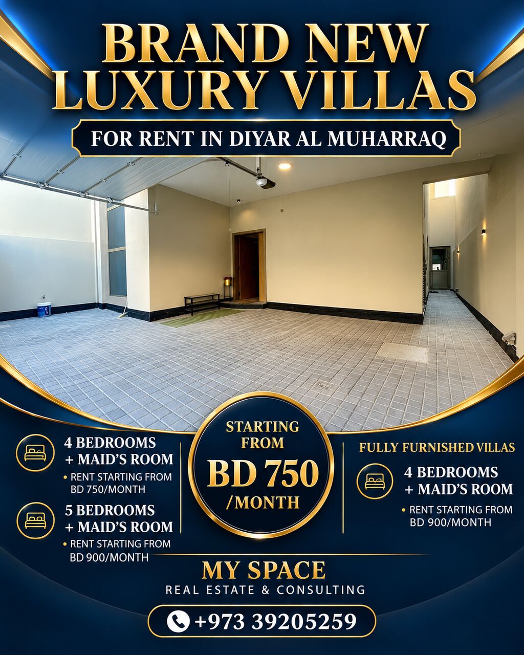 Manama, Villas, BHD 900,  Furnished,  BRAND NEW LUXURY VILLAS FOR RENT IN DIYAR AL MUHARRAQ