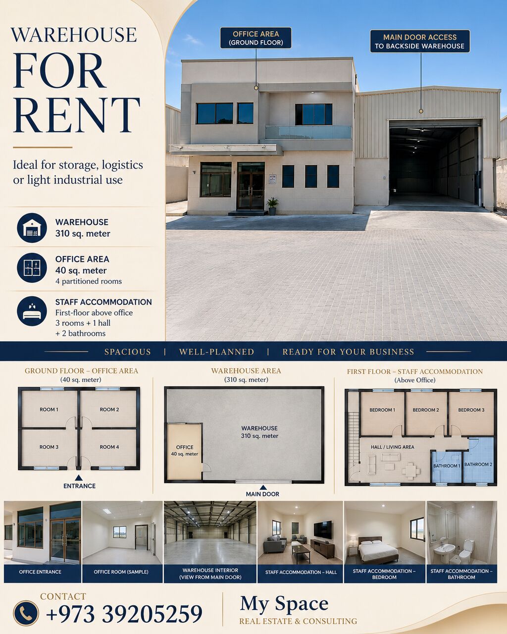 Hamala, Warehouses, BHD 830,  310 Sq. Meter,  WAREHOUSE FOR RENT IN HAMALA