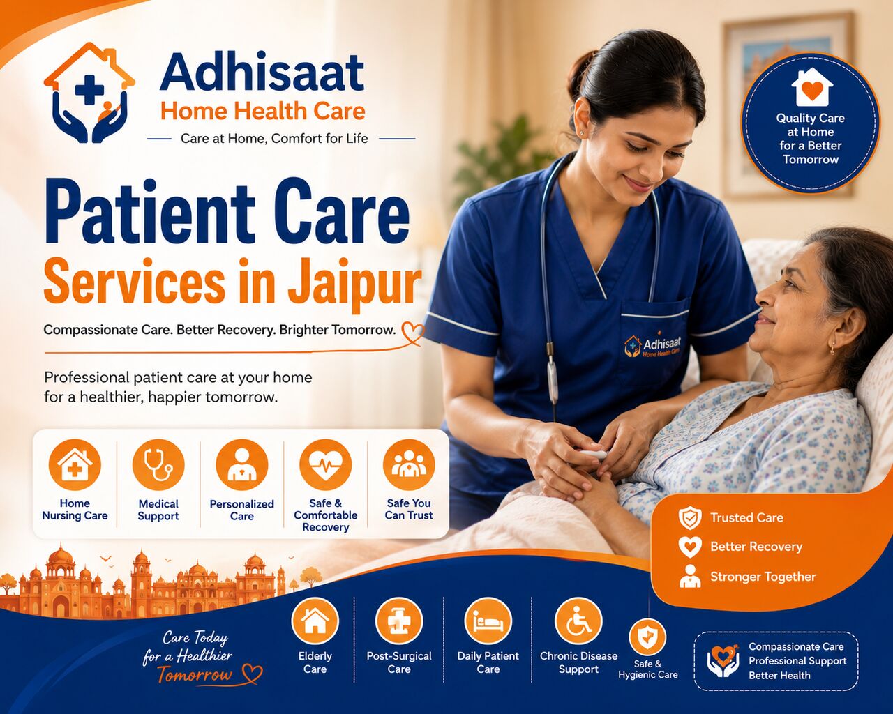 Jaipur, Health, Bedridden Patient Care Jaipur At Home