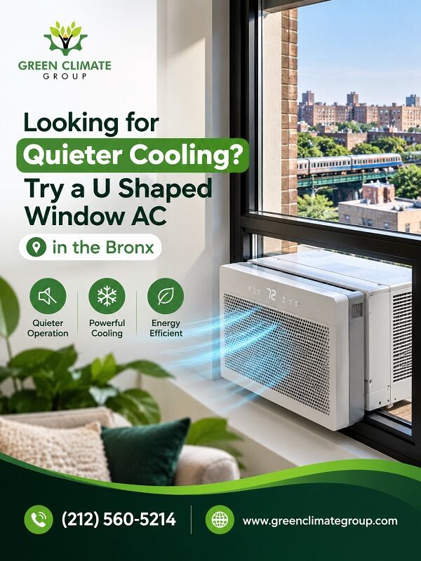 New York, Air Conditioners, USD 450,  Looking For Quieter Cooling? Try A U Shaped Window AC In The Bronx