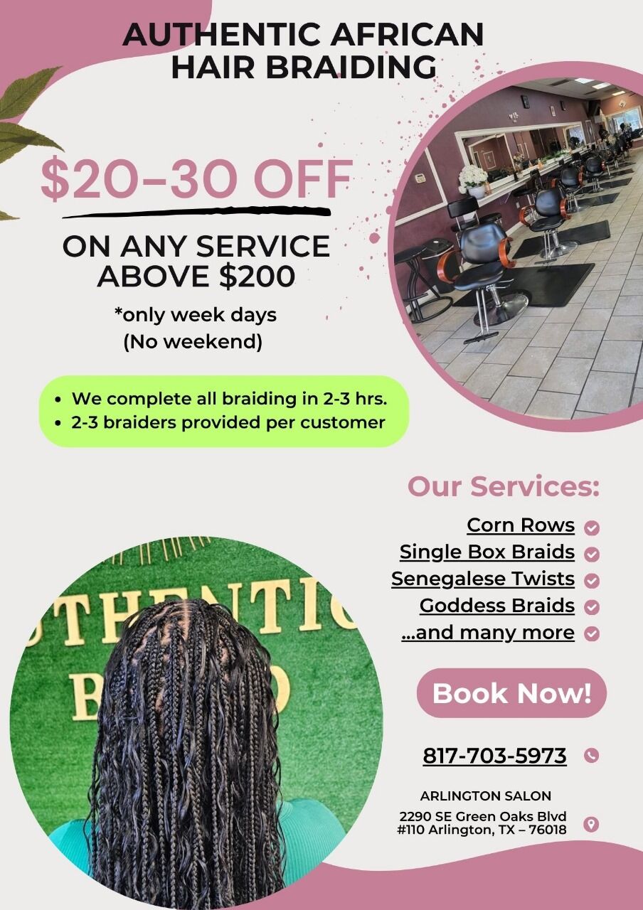 Dallas, Fashion & Design, Hair Braiding Near Arlington Highlands &ndash; African Braiding Services