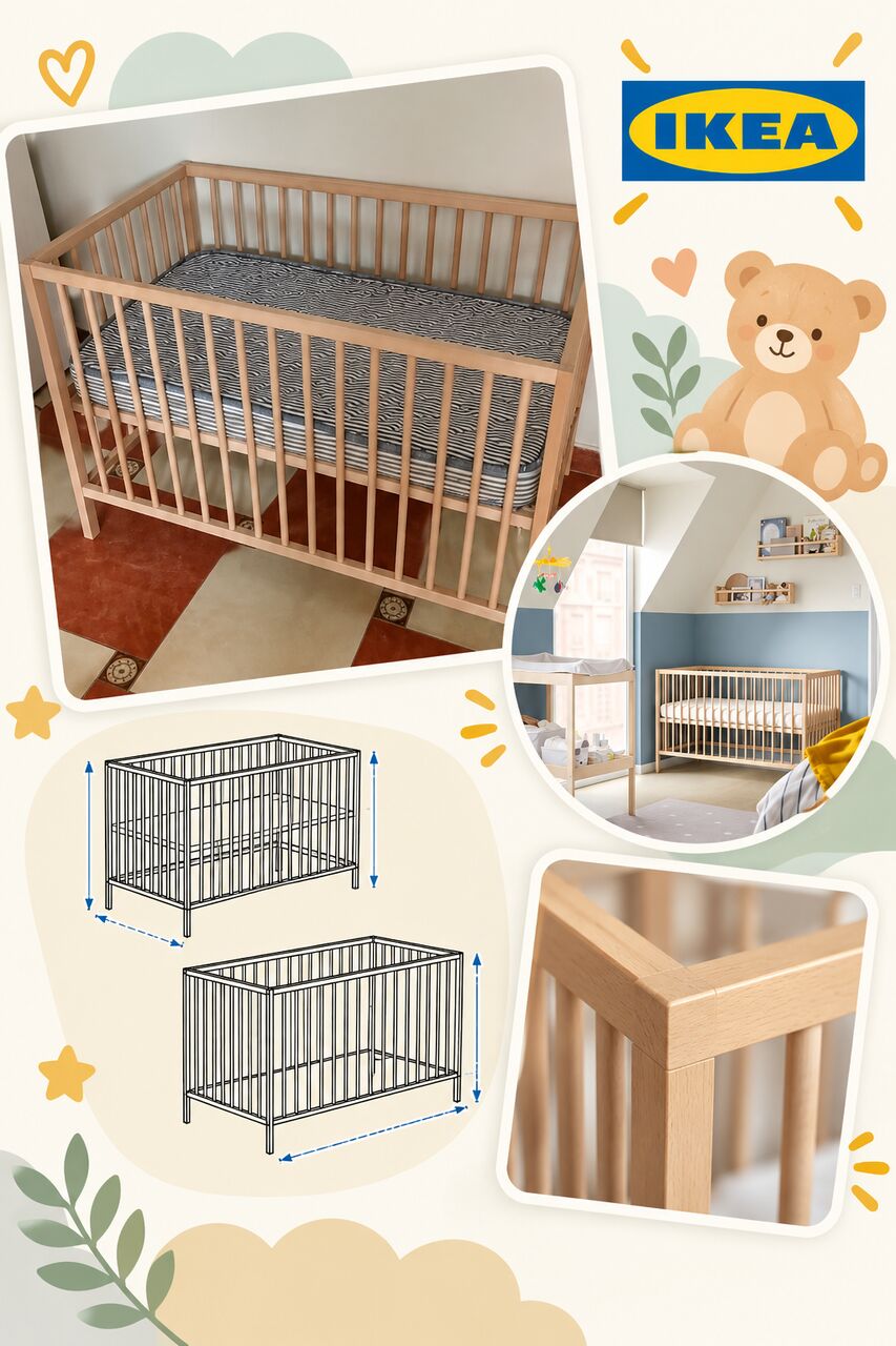 Al Jazirah, Furniture, SAR 350,  IKEA Baby Cot (SNIGLAR)