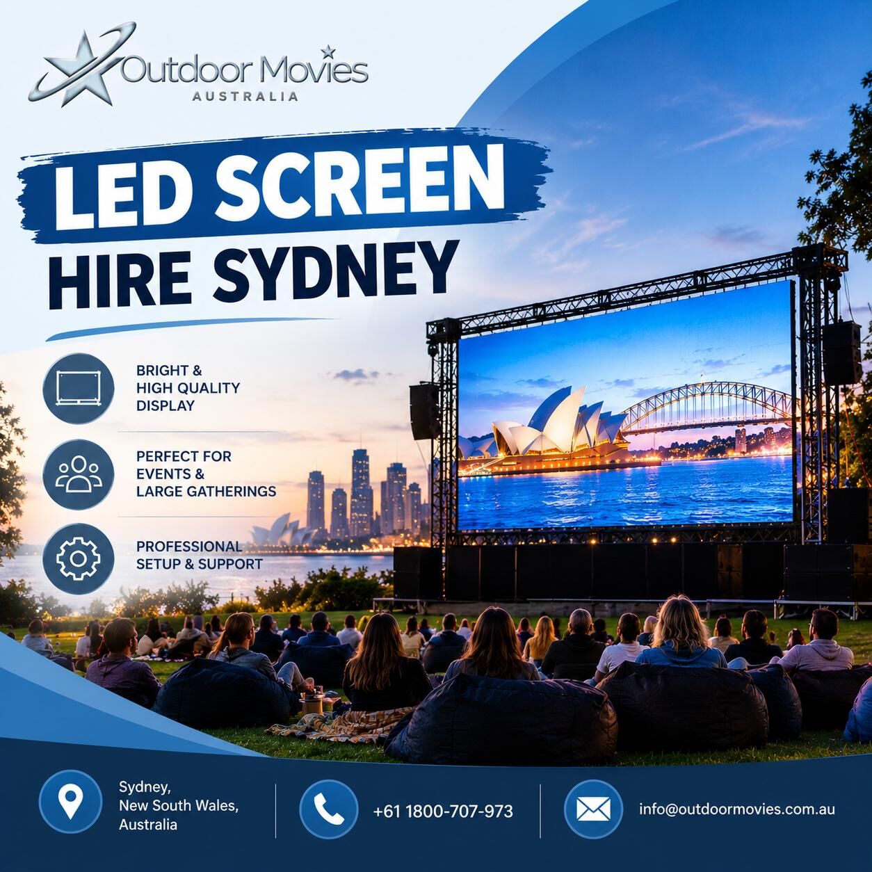 Sydney, Equipment Rental, LED Screen Hire Sydney For Events And Outdoor Gatherings