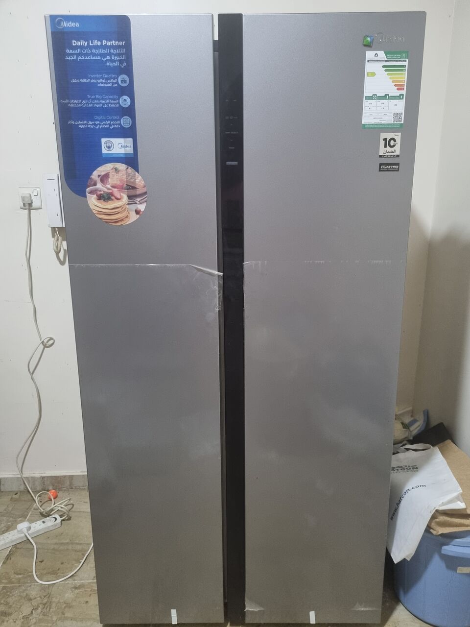 Al Thuqbah, Appliances, SAR 1600,  Brand New Midea Side-by-Side Refrigerator Jumbo Size (Used 6 Months Only) &ndash; Under Warranty