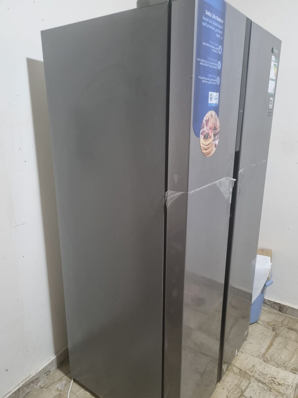 Al Thuqbah, Appliances, SAR 1600,  Brand New Midea Side-by-Side Refrigerator Jumbo Size (Used 6 Months Only) &ndash; Under Warranty