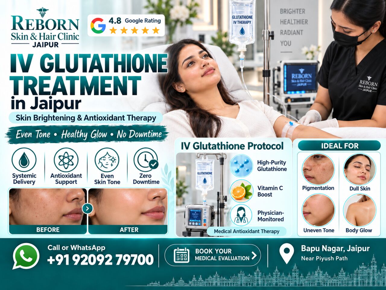 Jaipur, Health & Beauty Items, INR 3500,  IV Glutathione Treatment In Jaipur For Skin Brightening