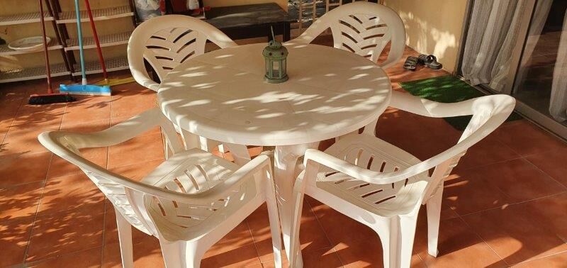 Al Jubail Al Balad, Furniture, SAR 150,  Table With 4 X Chairs For Garden