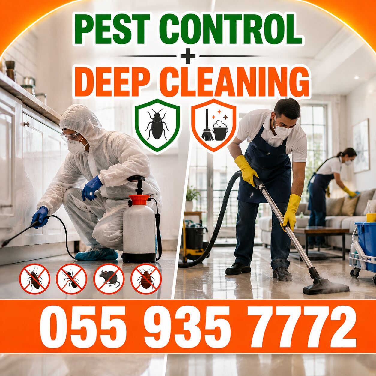 Al Andalus, Pest Control, ✅🟧 PEST CONTROL + DEEP CLEANING KHOBAR – 055 935 7772 🟧✅