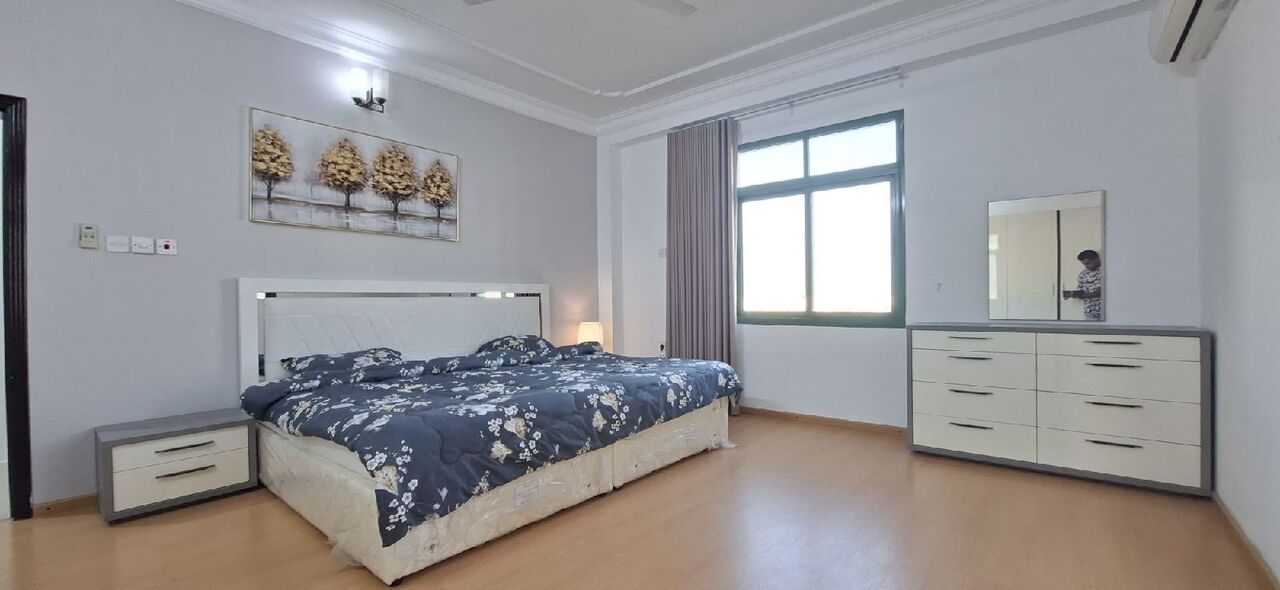 Busaiteen, Apartments, Flats, Houses & Villas, BHD 400/year,  3 BR,  Fully Furnished 3 Bedroom 3 Bathroom Balcony With Ewa Flat For Rent In : Busaiteen