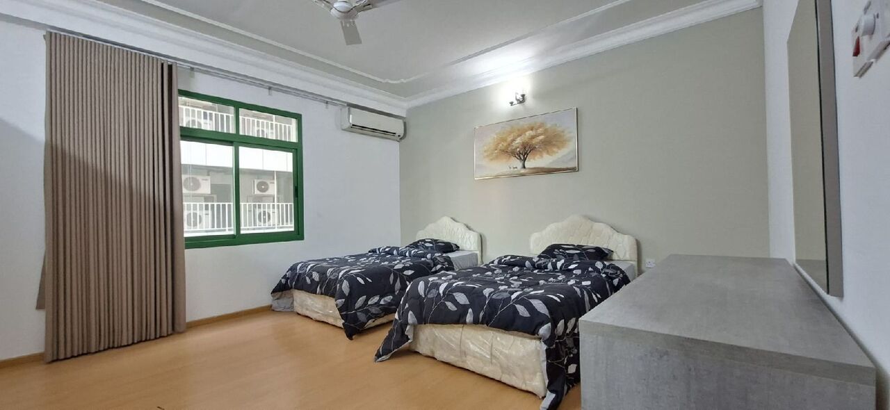 Busaiteen, Apartments, Flats, Houses & Villas, BHD 400/year,  3 BR,  Fully Furnished 3 Bedroom 3 Bathroom Balcony With Ewa Flat For Rent In : Busaiteen