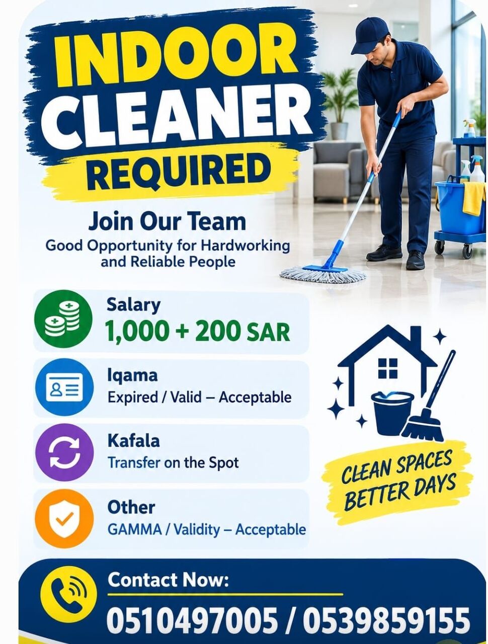 Riyadh, Jobs, Cleaners
