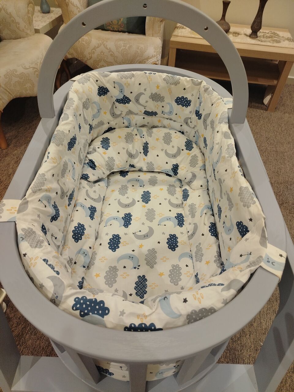 Khobar, Baby & Kid Stuff, SAR 175,  A Beautifully Designed Wooden Rocking Cradle مهد هزاز خشبي