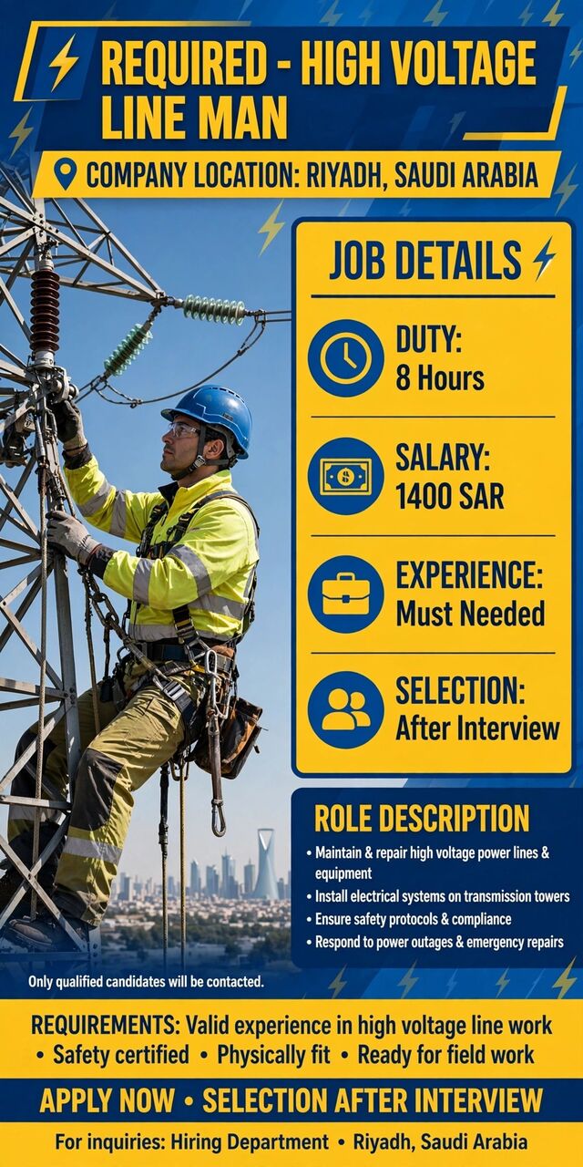 Riyadh, Jobs, High Voltage ⚡