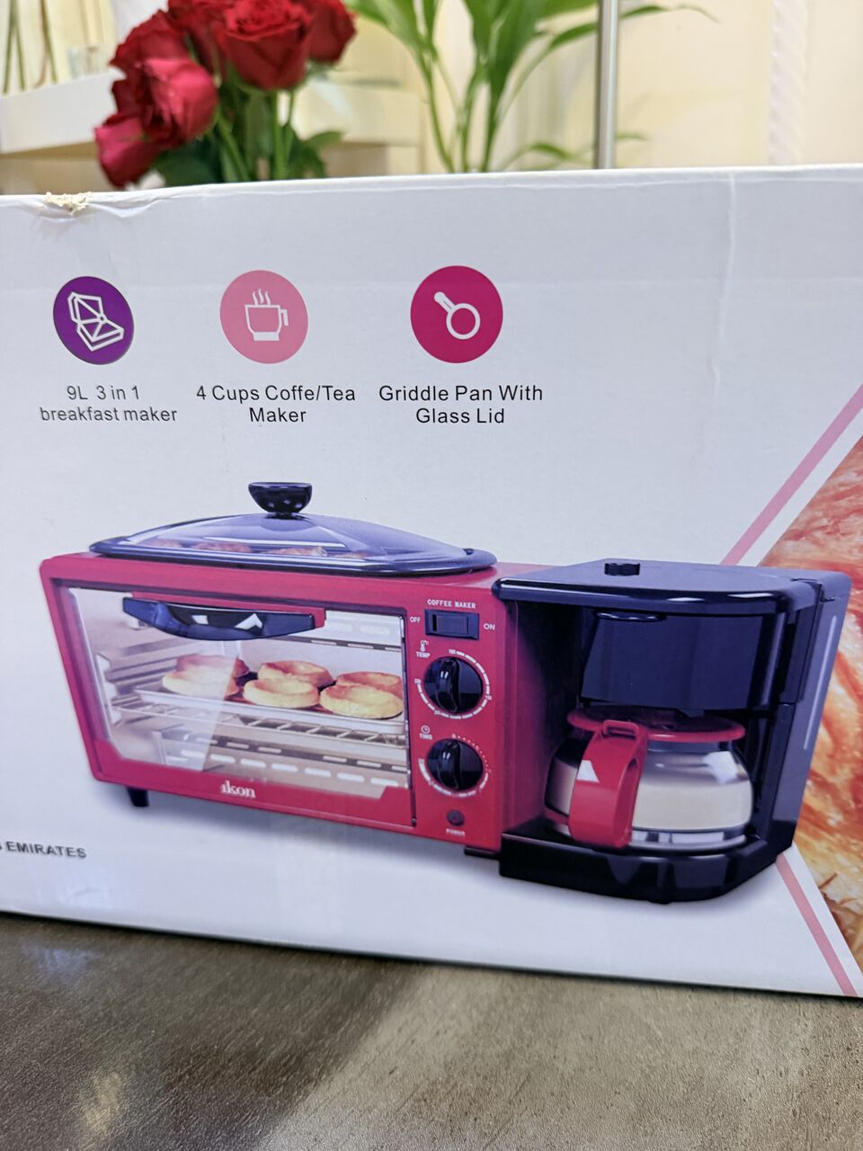 Khobar, Appliances, SAR 150,  Ikon 3in1 Breakfast Maker - Heater, Coffee Or Tea Maker Etc