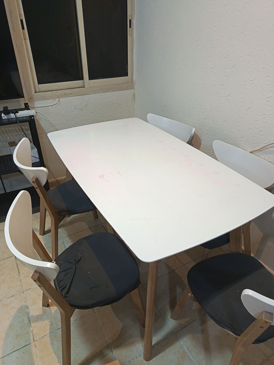 Dammam, Furniture, SAR 500,  Dining Table With 5 Chairs For Sale Feom Ikea