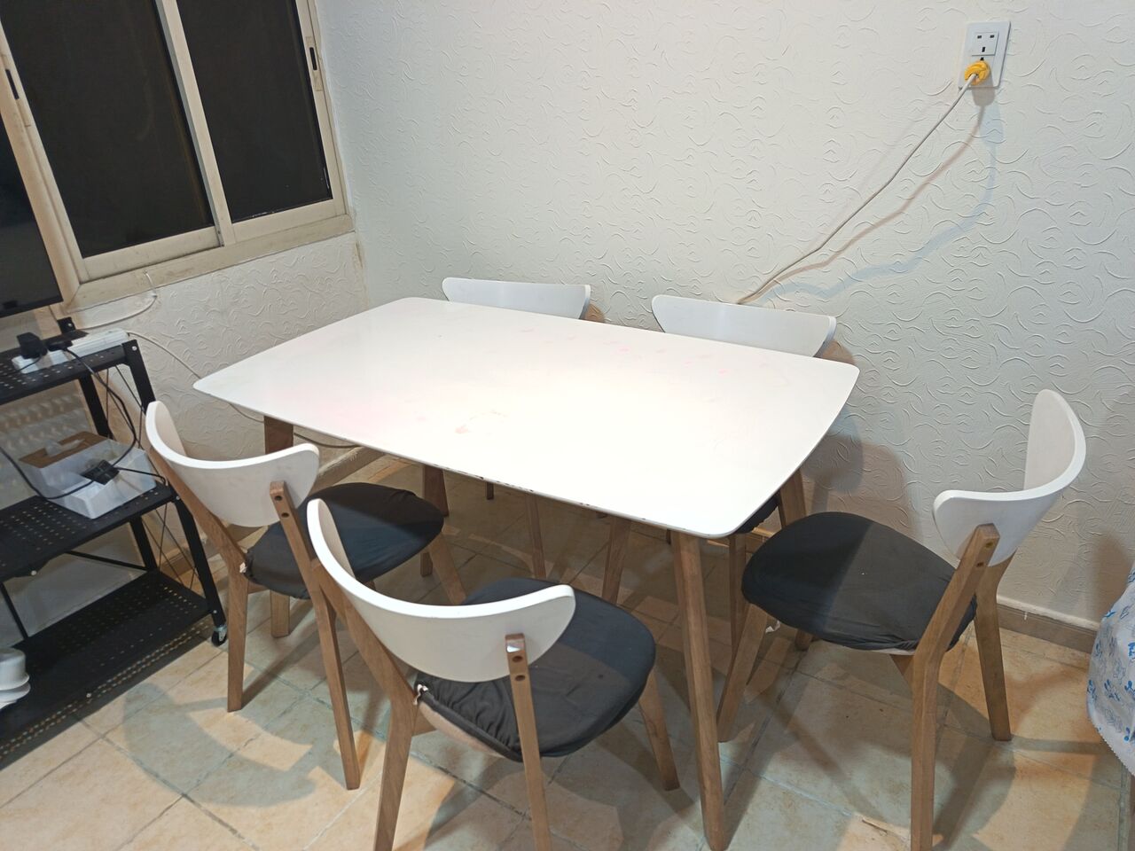 Dammam, Furniture, SAR 500,  Dining Table With 5 Chairs For Sale Feom Ikea