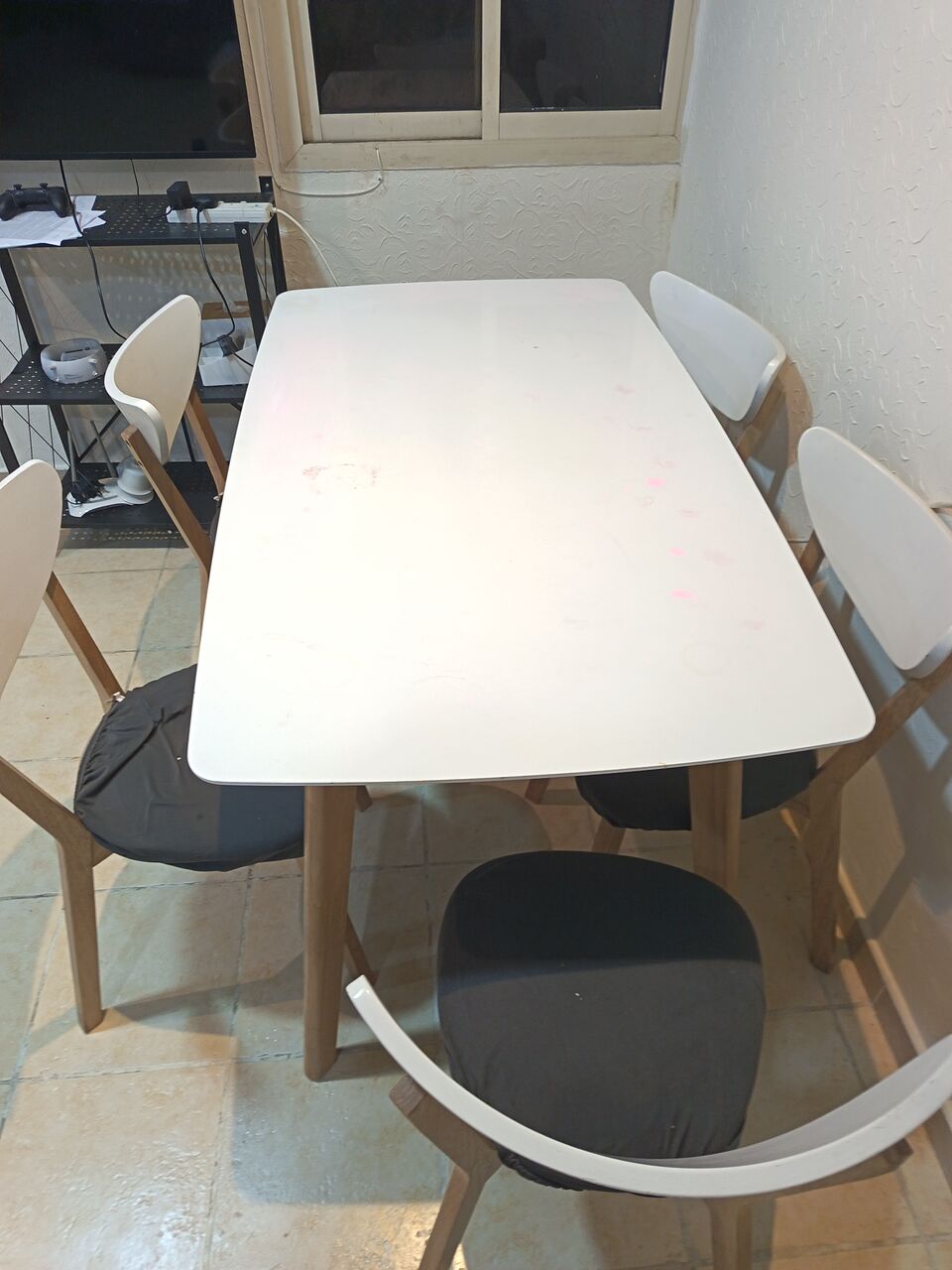Dammam, Furniture, SAR 500,  Dining Table With 5 Chairs For Sale Feom Ikea