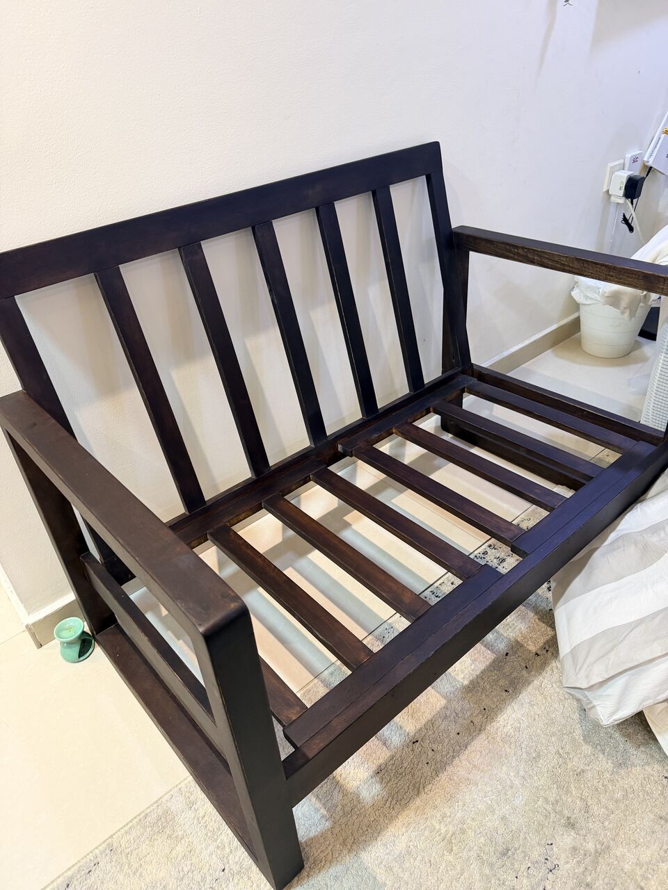 Khobar, Furniture, SAR 250,  Two Seater Wooden Sofa