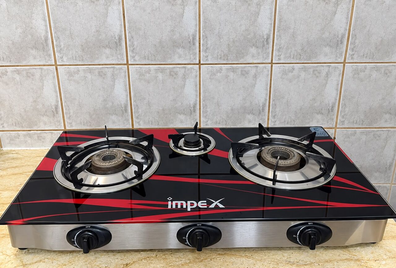 Al Malaz, Appliances, SAR 95,  IMPEX 3-BURNER GLASS GAS STOVE FOR SALE