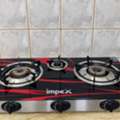 SAR 95,  IMPEX 3-BURNER GLASS GAS STOVE FOR SALE