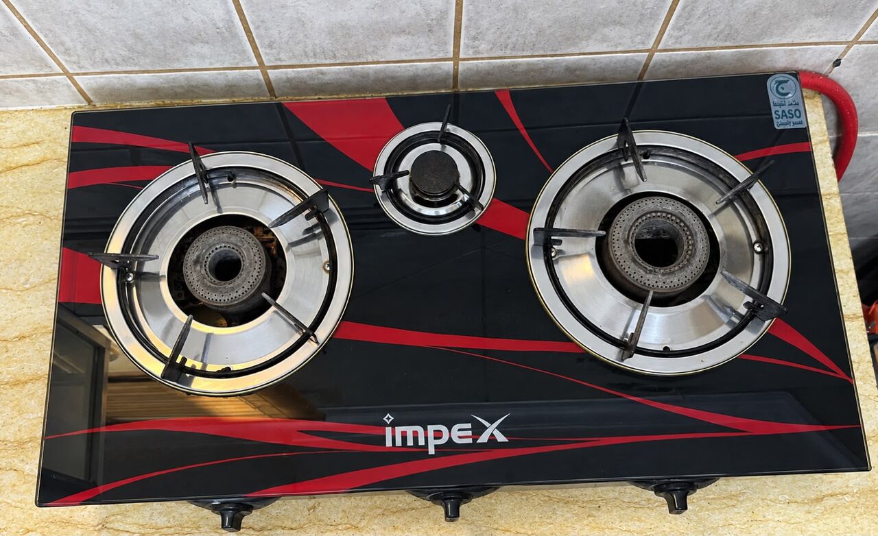 Al Malaz, Appliances, SAR 95,  IMPEX 3-BURNER GLASS GAS STOVE FOR SALE