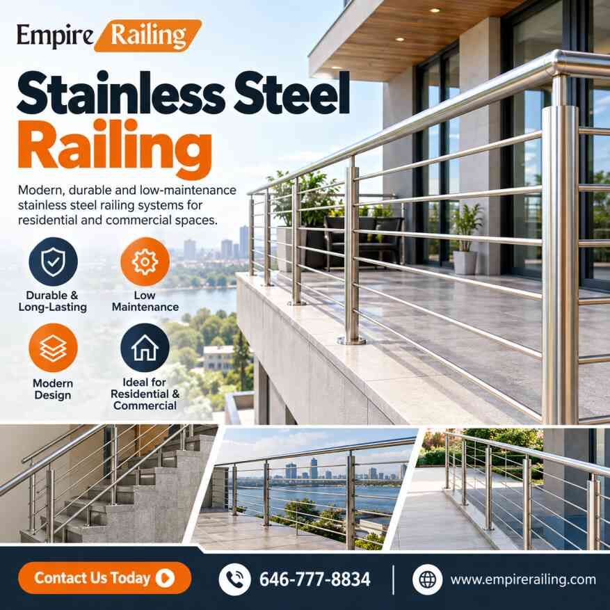 New York, Business, Premium Stainless Steel Railing