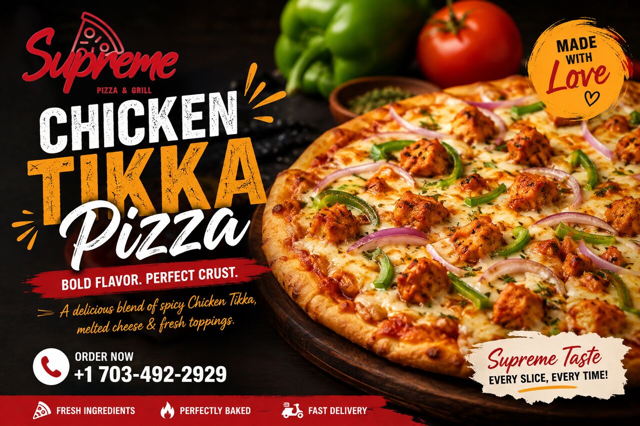 U.S. Virgin Islands, Food & Drink, Chicken Tikka Pizza: A Flavorful Twist On Classic Pizza