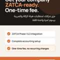 One Time Fee For Zatca E-invoicing Integration With Free Cloud Based Accounting Software