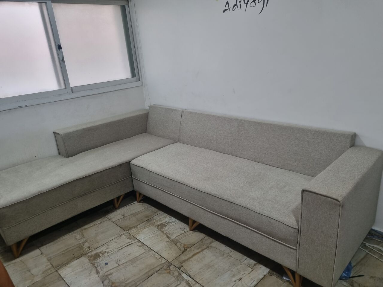 Al Thuqbah, Furniture, SAR 850,  New Like Modern L-Shaped Sectional Sofa With Cushions & Pillow