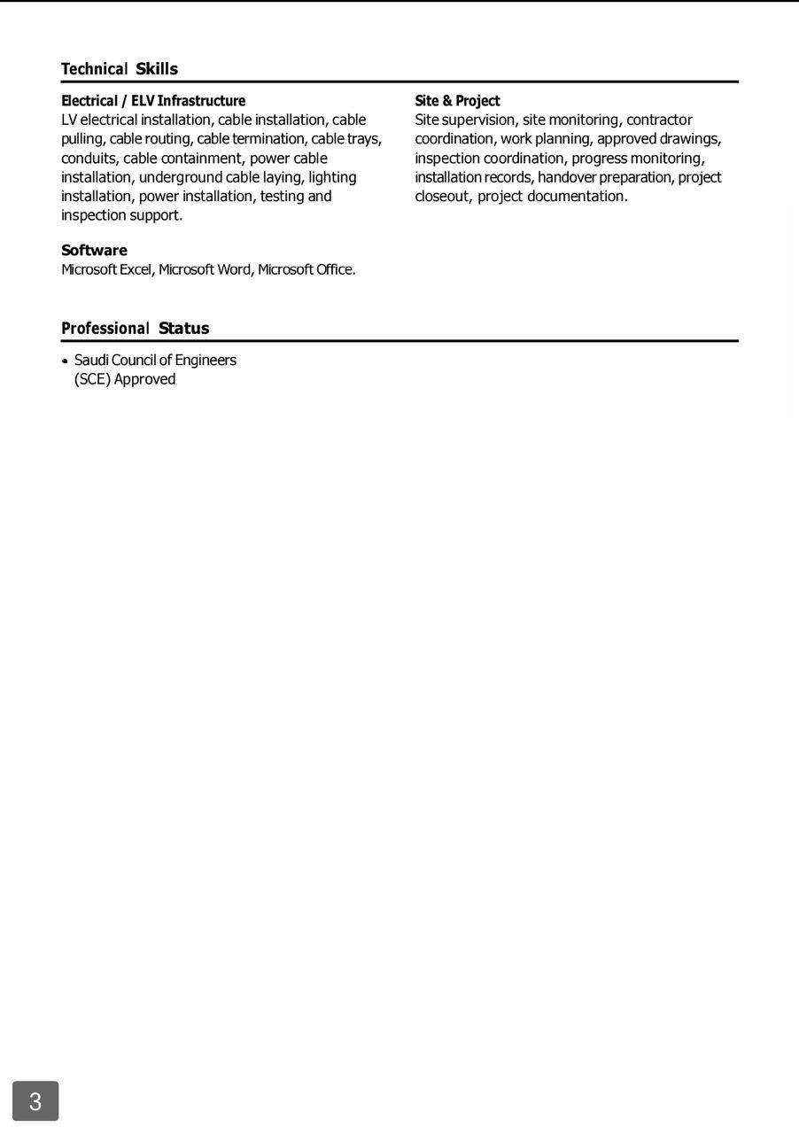 Riyadh, Job Seekers, ELV ENGINEER