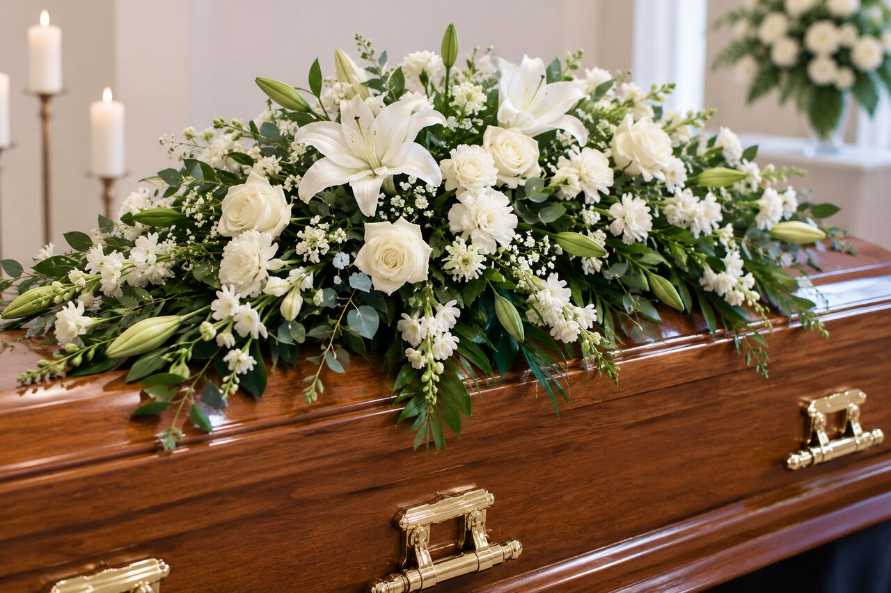 Sydney, Farm & Garden, AUD 123,  Elegant Flowers On Coffin Tributes By Susan Avery