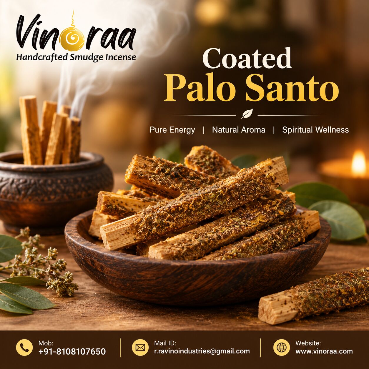 Mumbai, Business, Coated Palo Santo Manufacturers & Suppliers | Vinoraa