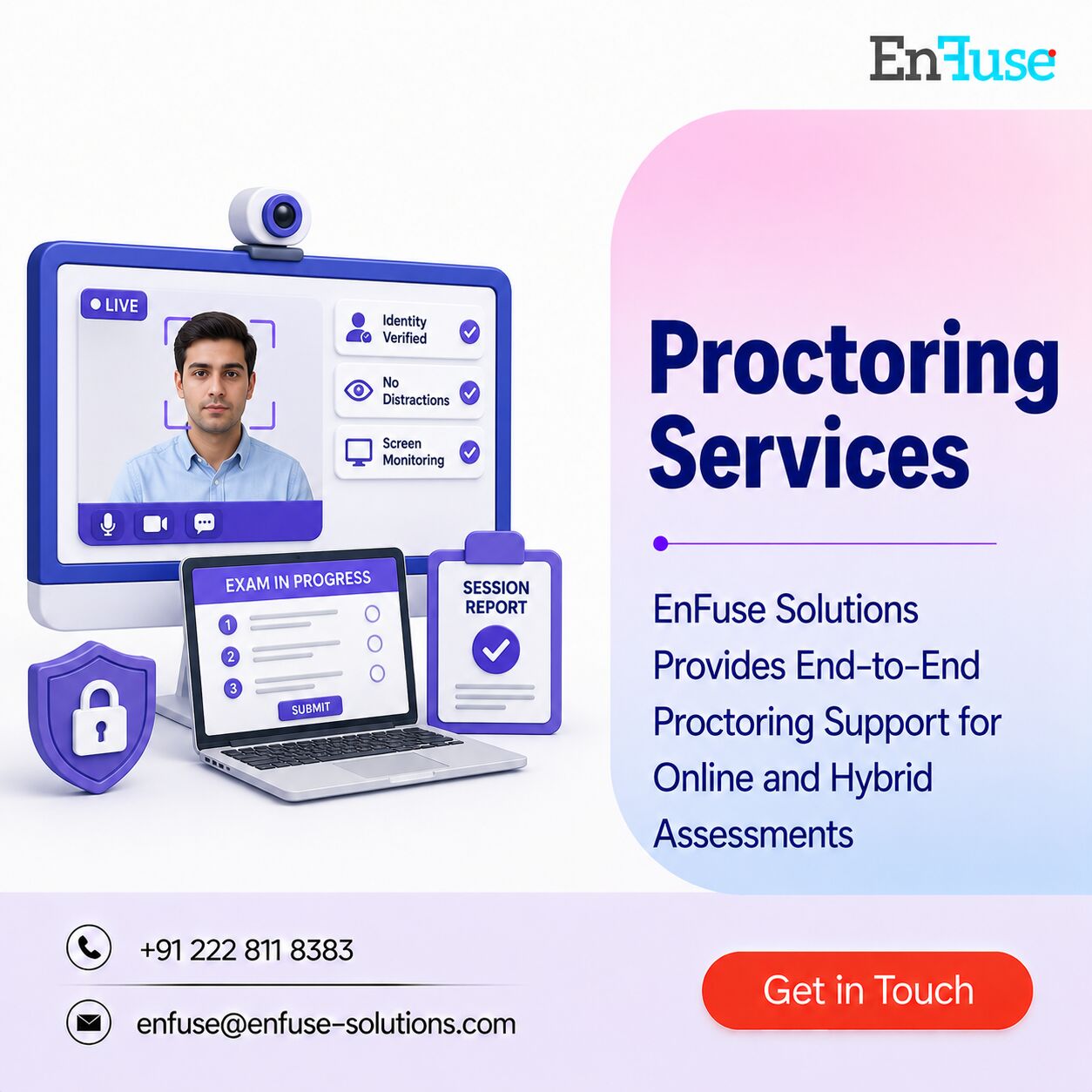 Mumbai, Marketing, EnFuse Solutions Provides End-to-End Proctoring Support For Online And Hybrid Assessments
