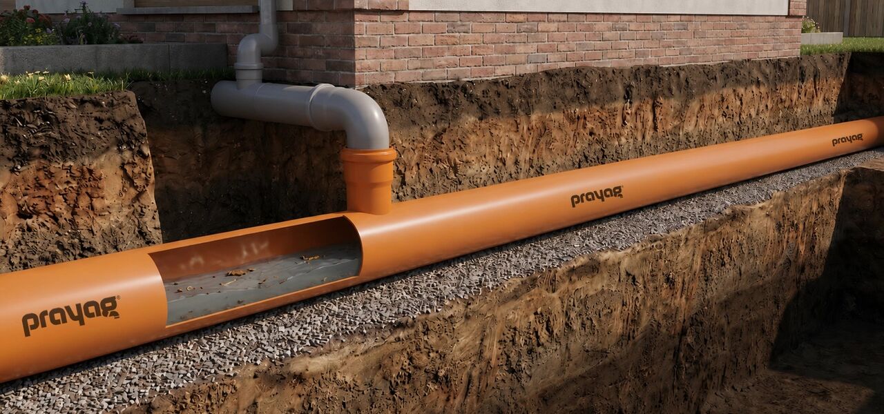 New Delhi, Household Items, UGD Pipe With High Hydraulic Flow Efficiency &ndash; Prayag India
