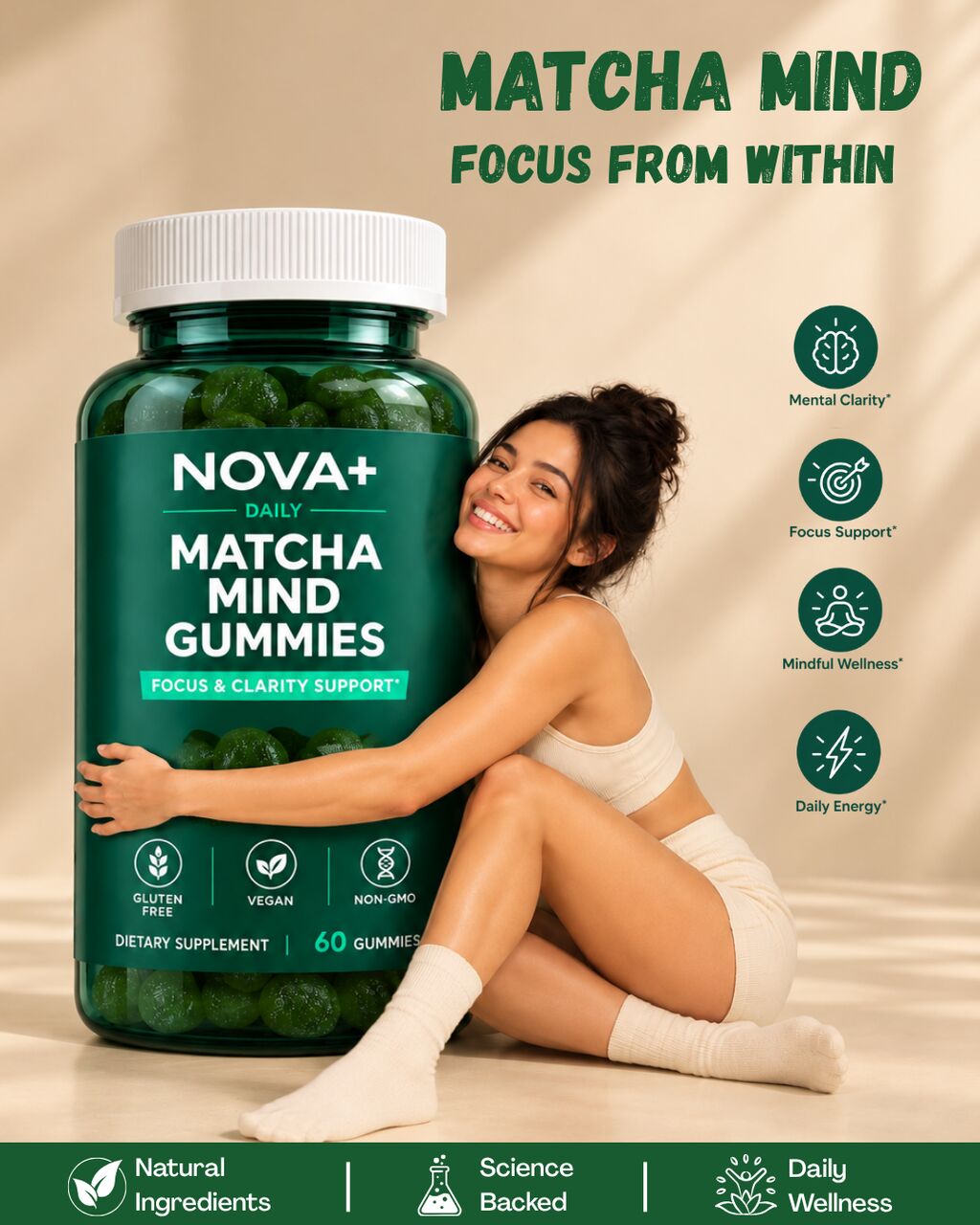 Mumbai, Health & Beauty Items, INR 599,  Buy Novaplus Matcha Mind Gummies With Cognizin® Citicoline