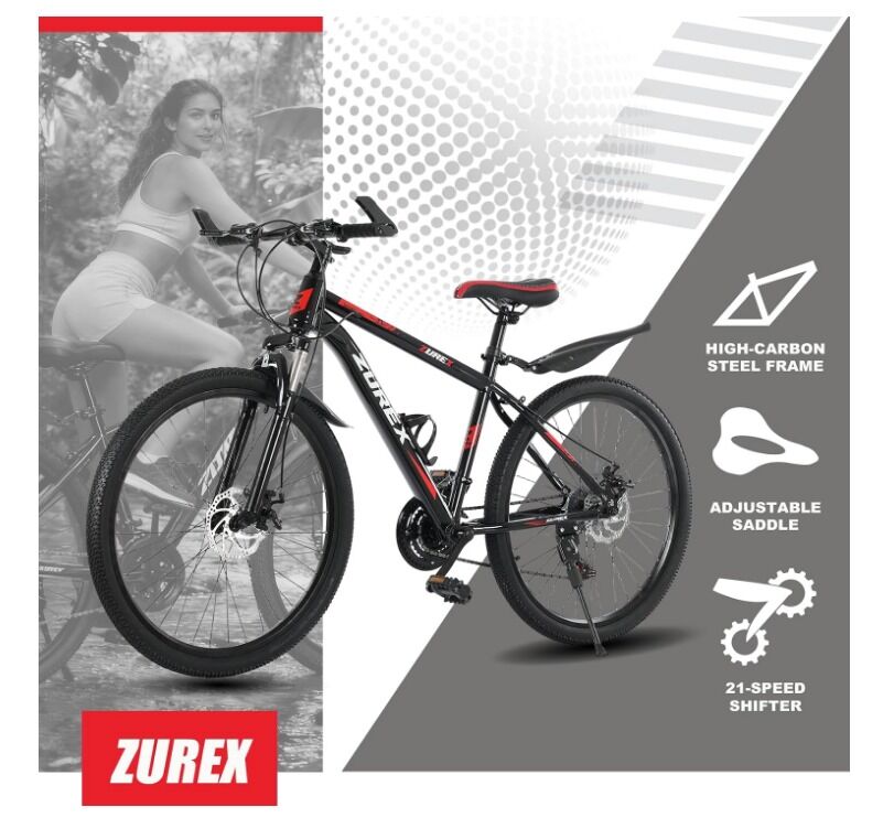 Al Thuqbah, Bicycles, SAR 350,  Bicycle For Adults, 26" MTB With 21-Speed Shifters, Front Suspension, Dual Disc Brak