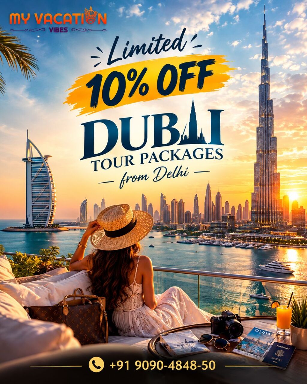 New Delhi, Travel, Limited 10% OFF Dubai Tour Packages From Delhi &ndash; +91 9090-4848-50