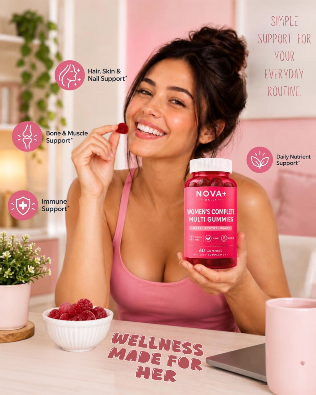 Mumbai, Health & Beauty Items, INR 599,  Shop Novaplus Women&rsquo;s Multivitamin Gummies Online