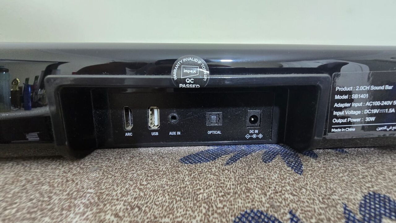 Jeddah, Home Audio, SAR 100,  Impex 2.0CH Sound Bar