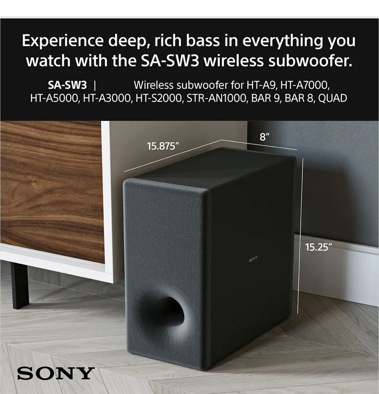 Khobar, Home Audio, SAR 990,  Sony Subwoofer Sw3