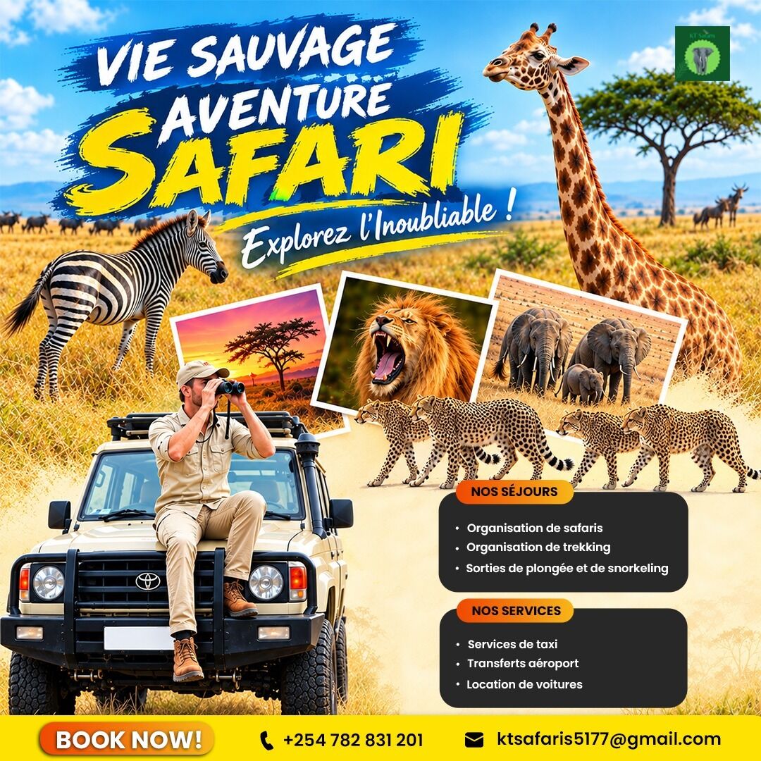 Nairobi, Businesses For Sale, Tour Op&eacute;rateur Francophone Pour Un Safari Au Kenya Et En Tanzanie