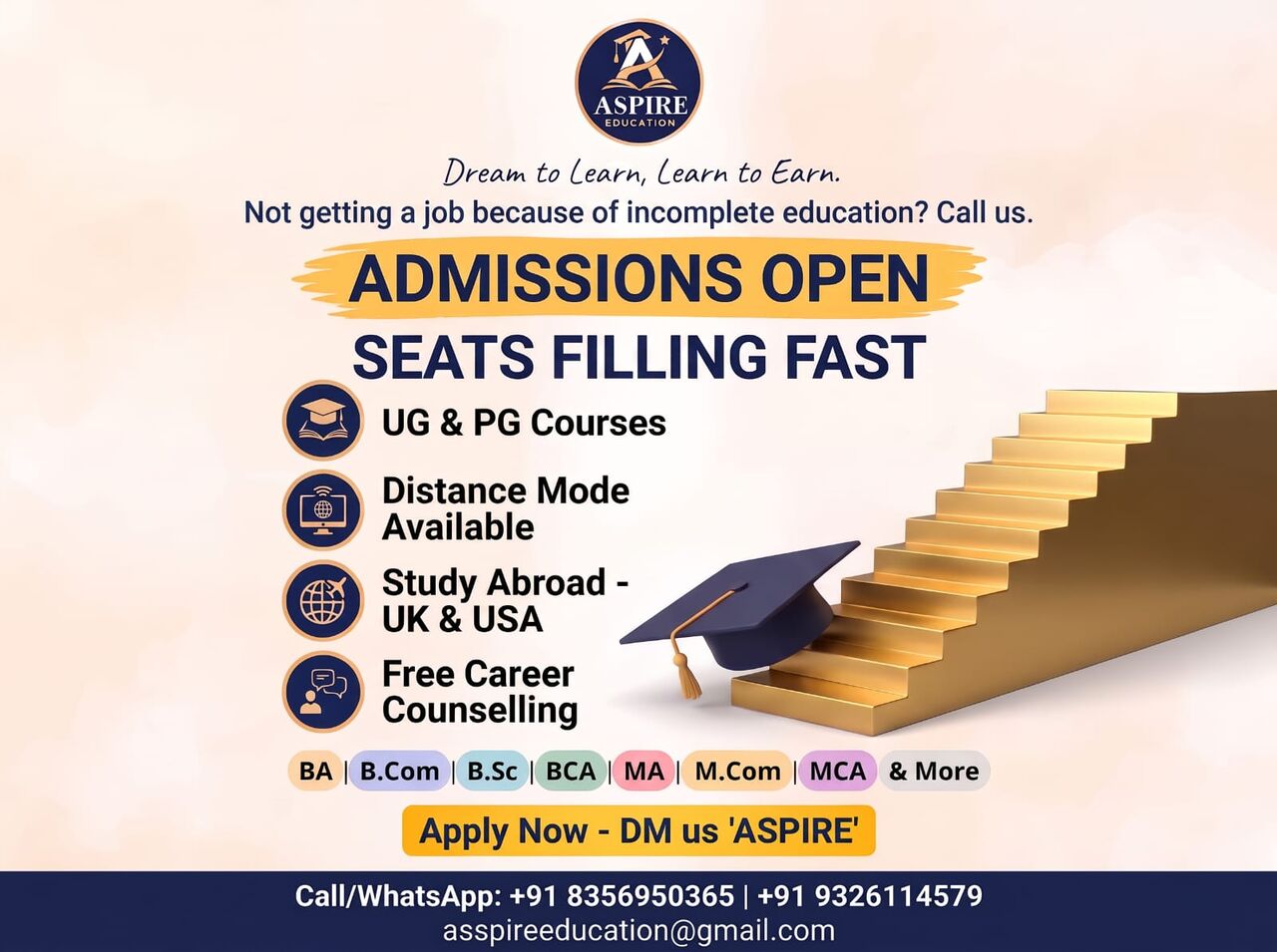 Dubai, Education, Asspire Education Mumbai | Distance Education For SSC, HSC, Graduation, B.Tech & PhD