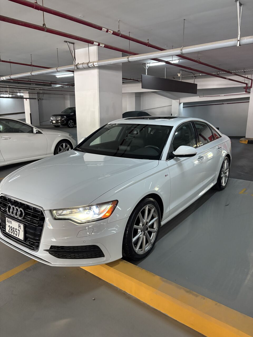 Dubai, Vehicles, Cars & Trucks , AED 27500,  Audi A6,  2015,  Automatic,  78000 KM,    3.0T Quattro Technik, White, Canadian Specs, Only 78,000 Km